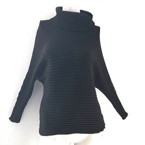 Tahari Ribbed Dolman Sleeve Sweater M Top‎ Casual Whimsigoth Cozy Elegant Sexy